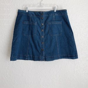 NWOT Forever 21 Jean Button up Skirt